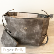 Afbeelding van Vintage taupe rugzak Emily