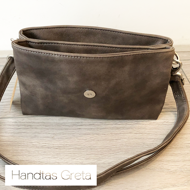 Afbeelding van Vintage anthraciet schoudertas Greta
