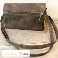 Afbeelding van Vintage anthraciet schoudertas Greta