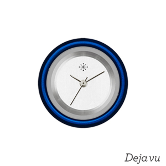 Deja Vu Aluminium blauwe sierring A44-24